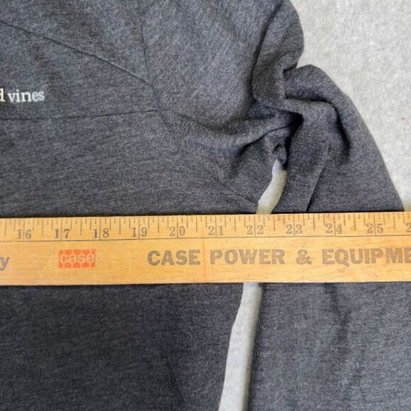 Vineyard Vines Men's Medium Grey 1/4 Zip Fleece Lined Pullover Sweater Jacket - Picture 7 of 8